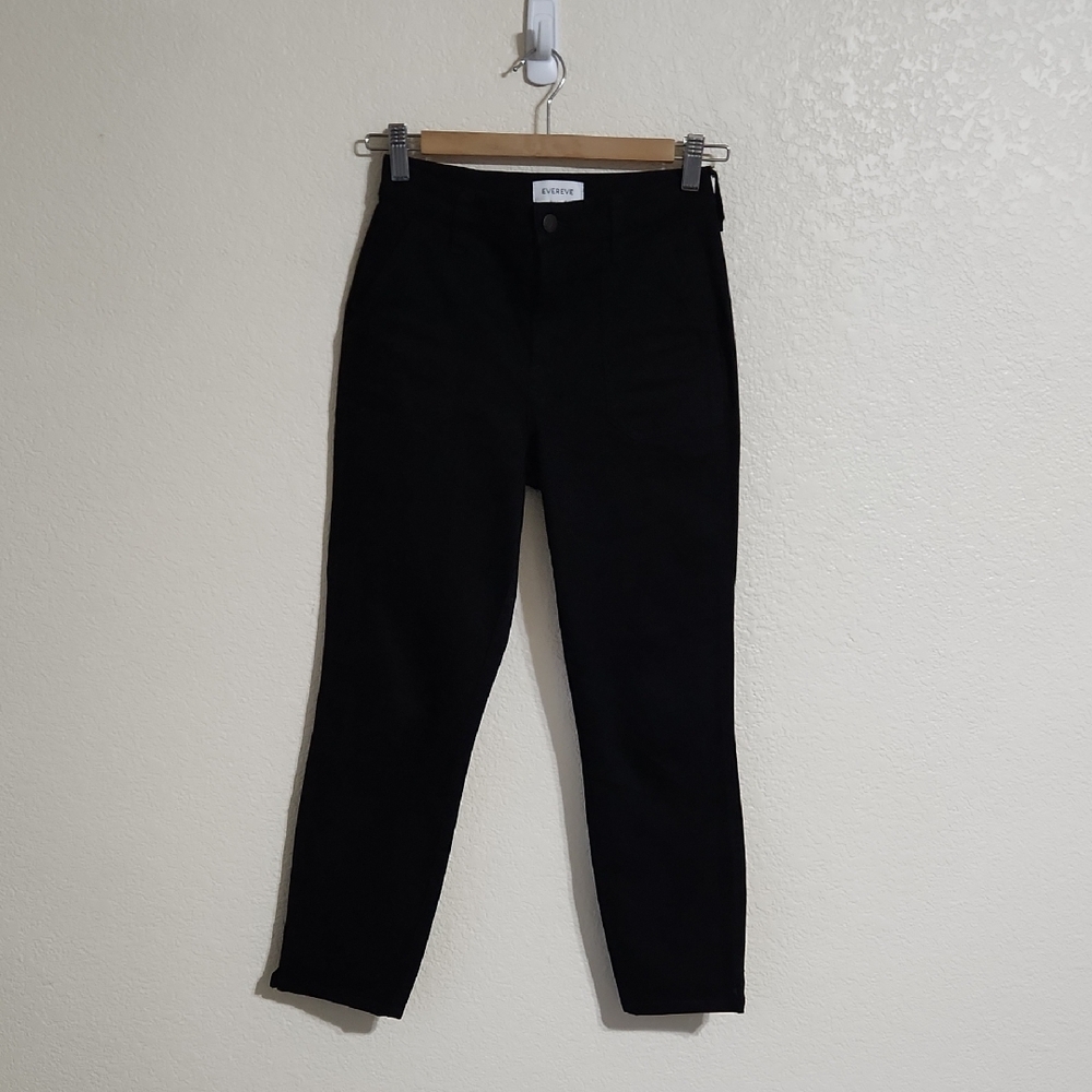 Evereve Payton‎ Utility Ankle Slit Pant in Black Size 24 - Picture 4 of 11